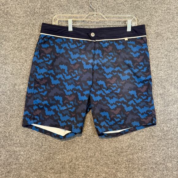 Mackeene Designer Swim Board Shorts Mens 34 Trunks Paris St Barth Pocket - Picture 1 of 10